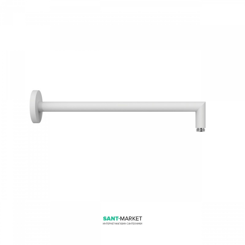 Настенный душевой кронштейн Tres 400 мм белый матовый 16118740BM