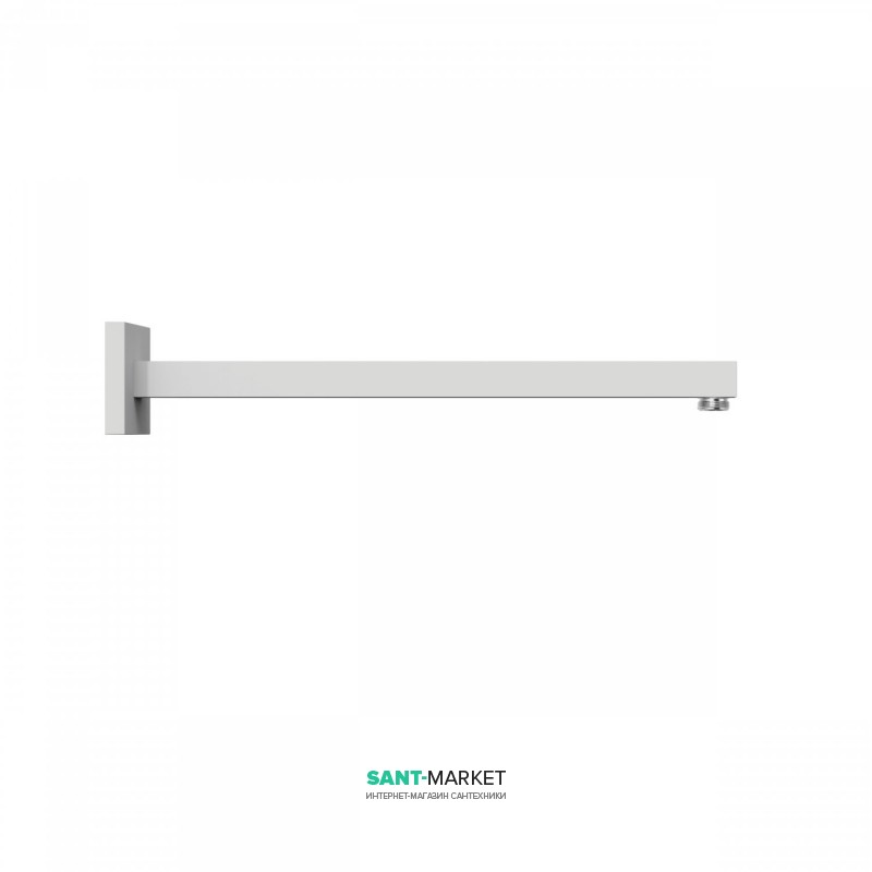 Настенный душевой кронштейн Tres CUADRO 400 мм белый матовый 13413940BM