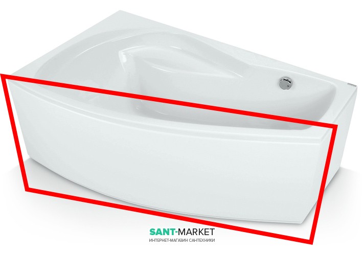 Панель для ванни PoolSpa Nicole 160х80 фронтальна L ліва акрил білий PWOOK10OP000000