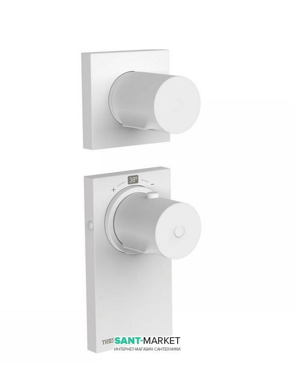 Термостат для душа Tres Block System colors 1 потребитель белый матовый 20635199BM