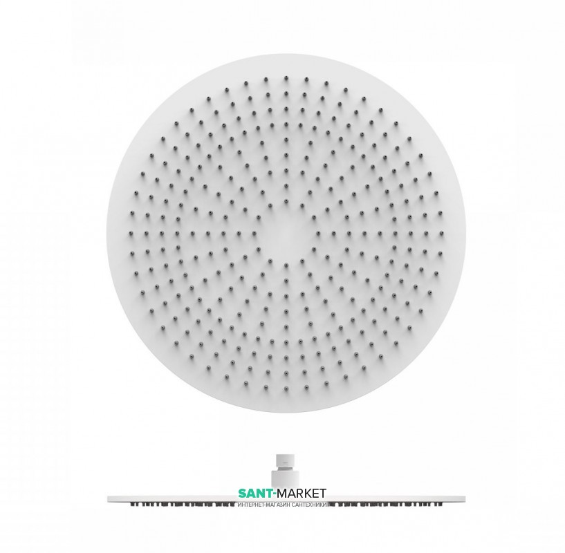 Верхний душ Tres Ø 450 мм с шарниром белый матовый 29963204BM