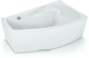 Ванна акриловая угловая PoolSpa коллекция Nicole 160х80 R правая с рамой белый PWAOF10ZS000000