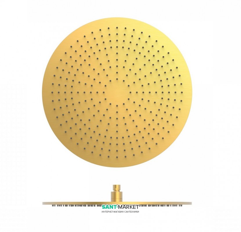 Верхній душ Tres Ø 450 мм з шарніром золото матовий 29963204OM