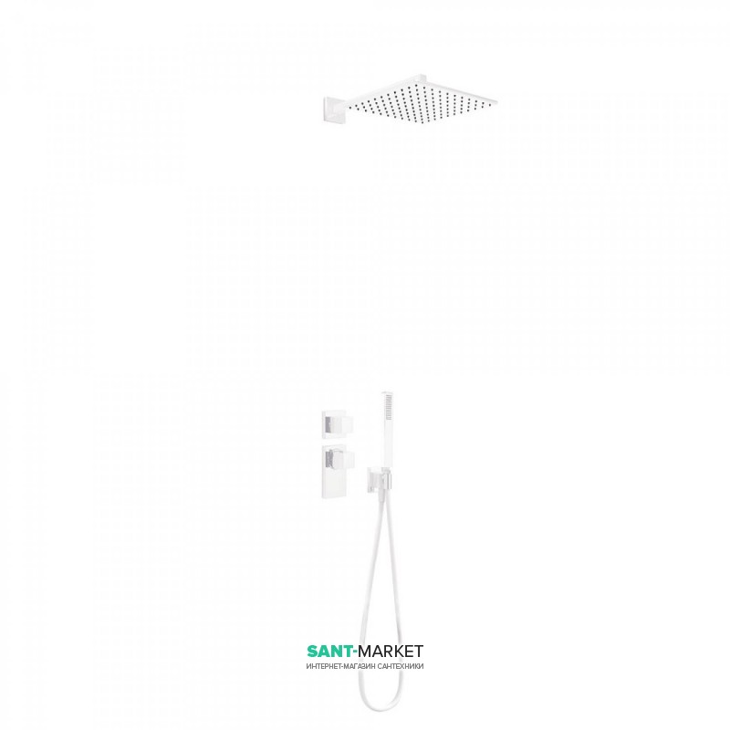 Душевая система Tres Block System colors термостатическая белый матовый 20625201BM