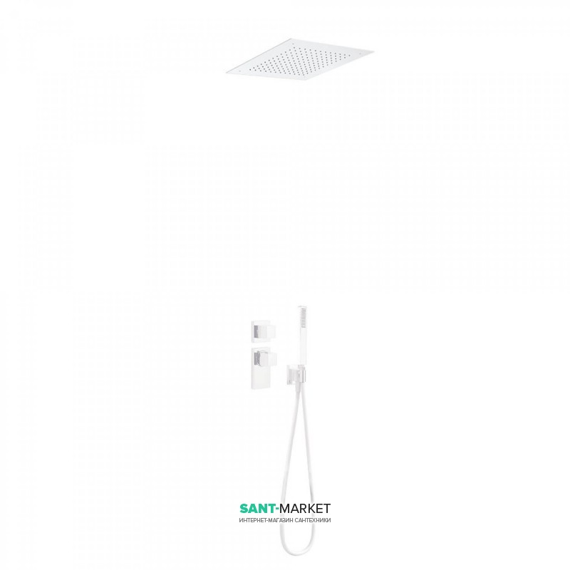 Душевая система Tres Block System colors термостатическая белый матовый 20625204BM