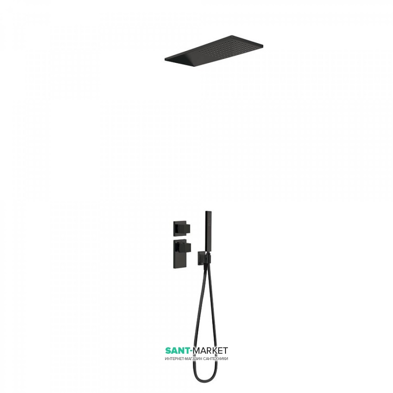 Душевая система Tres Block System colors термостатическая черный матовый 20625202NM