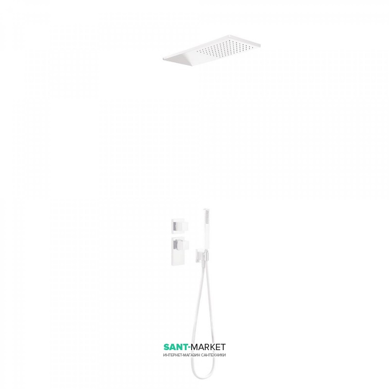 Душевая система Tres Block System colors термостатическая белый матовый 20625202BM