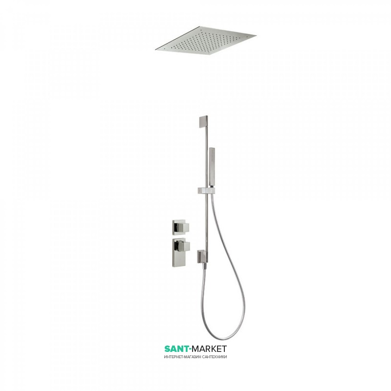 Душевая система Tres Block System colors термостатическая сталь 20625203AC