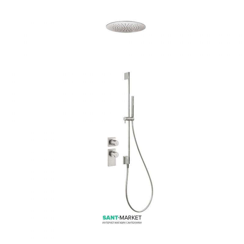 Душевая система Tres Block System colors термостатическая сталь 20635203AC