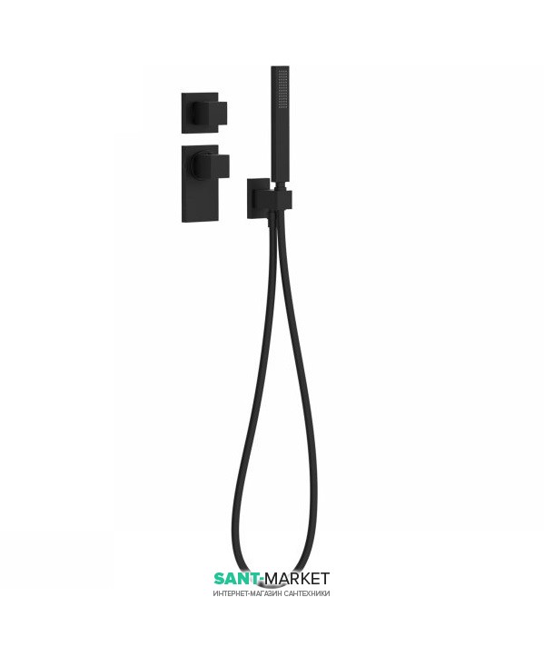 Термостат для душа Tres Block System colors душем 2 потребителя черный матовый 20625291NM