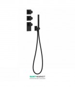 Термостат для душа Tres Block System colors 3 потребителя черный матовый 20635391NM