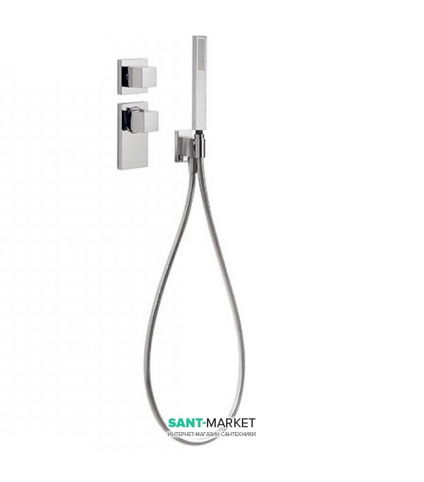 Термостат для душа Tres Block System с ручным душем 2 потребителя хром 20625291
