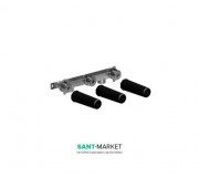 Комплект для попереднього монтажу настінного змішувача Dornbracht для кухні на 3 отвори вилив зліва хром 35 713 970 90