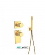 Термостат для душа Tres Block System colors 2 потребителя матовое золото 20635291OM