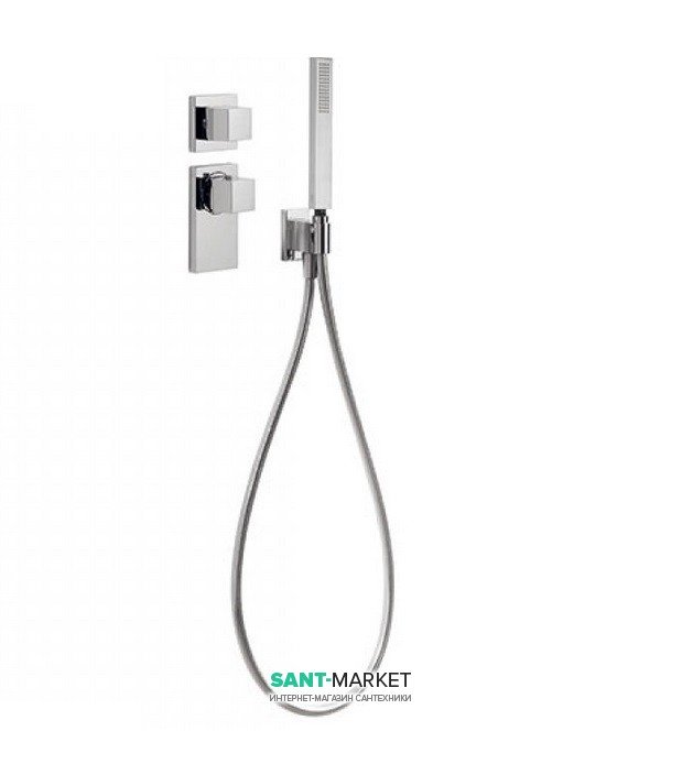 Термостат для душа Tres Block System с ручным душем 2 потребителя хром 20625291