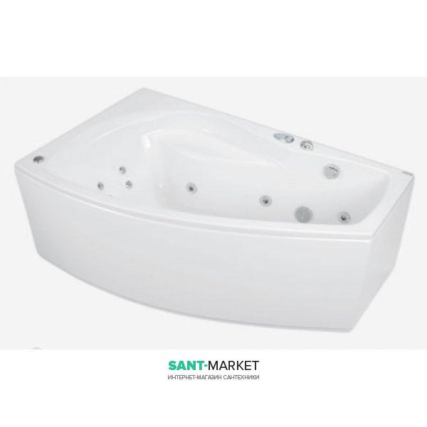 Ванна аэро- и гидромассажная акриловая PoolSpa Nicole 160х95 L левая система Smart 2 белый PHAND10ST2C0000