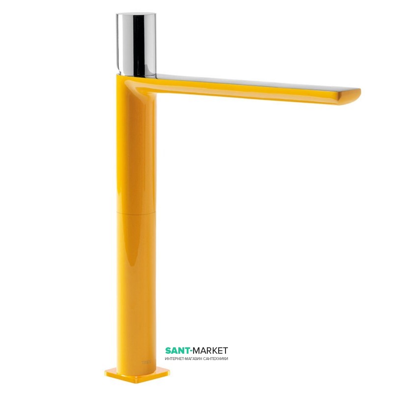 Змішувач для раковини Tres Loft colors одноважільний вилив 220 мм янтарно-жовтий/хром 20020306AM