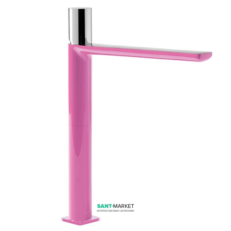 Смеситель для раковины Tres Loft colors однорычажный излив 220 мм фуксия/хром 20020306FU