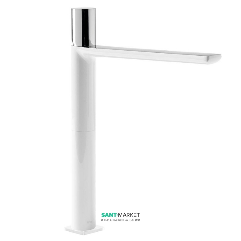 Смеситель для раковины Tres Loft colors однорычажный излив 220 мм белый/хром 20020306BL