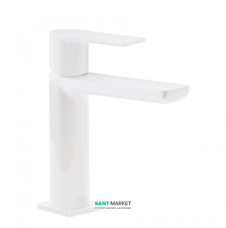 Смеситель для раковины Tres Loft colors однорычажный белый матовый 20010301BM