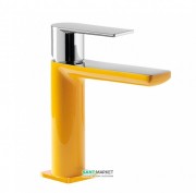 Смеситель для раковины Tres Loft colors однорычажный янтарно-желтый/хром 20010301AM