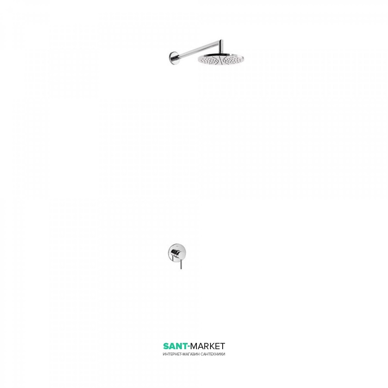 Душевая система скрытого монтажа Tres Alplus с верхним душем хром 20317702