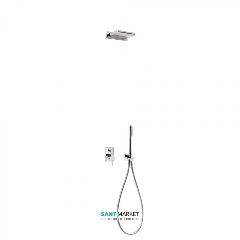 Душова система Tres Max-Tres з верхнім і ручним душем хром 06218005