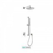 Душова система Tres Max-Tres з верхнім і ручним душем хром 06298002