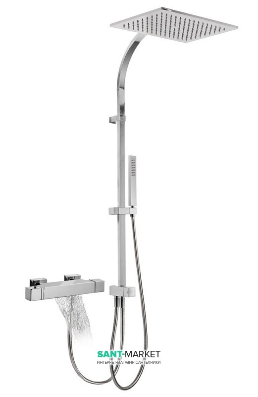 Душова система Tres Slim-Tres термостатичні з каскадним виливом хром 20238502