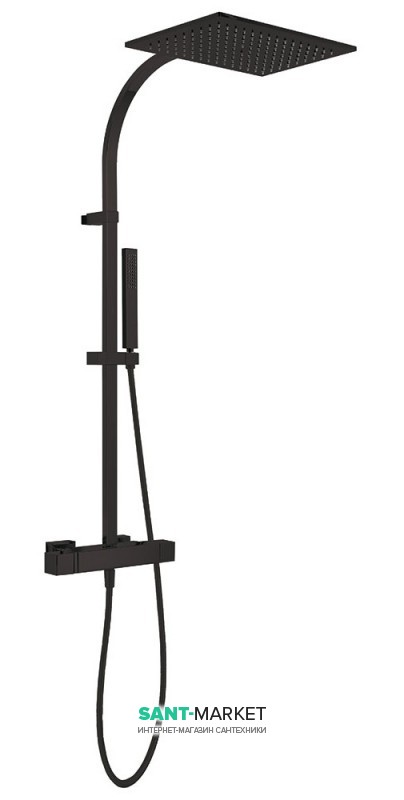 Душевая стойка Tres Slim colors термостатическая черный матовый 20219501NM