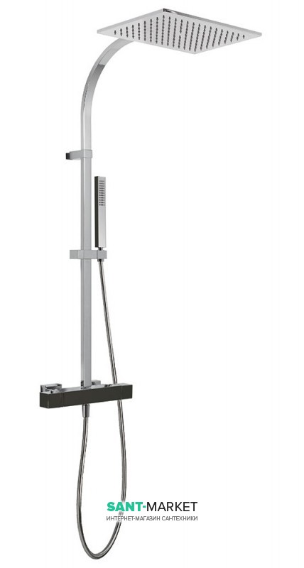 Душова стійка Tres Slim colors термостатичні чорний/хром 20219501NE