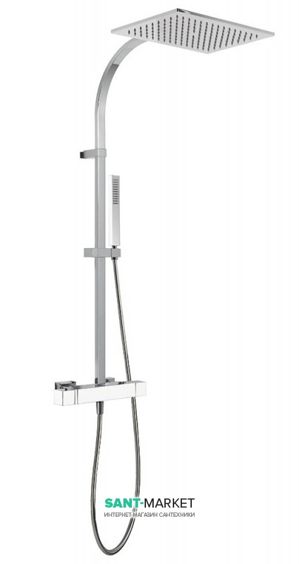 Душевая стойка Tres Slim colors термостатическая белый/хром 20219501BL
