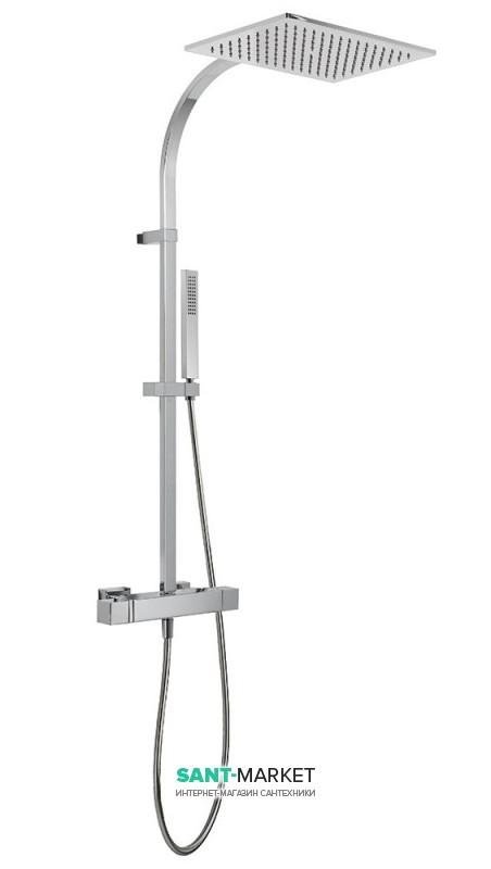 Душевая стойка Tres Slim-Tres термостатическая c верхним и ручным душем хром 20219501