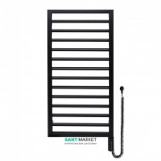 Полотенцесушитель электрический Zehnder Subway Inox с тэном hots с проводом 450х973 мм черный матовый SUBI-100-045-9005-HOTS-SC