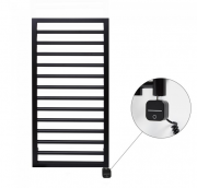Полотенцесушитель электрический Zehnder Subway Inox с тэном Nex с проводом черный матовый SUBI-100-045-9005-NEX-SC