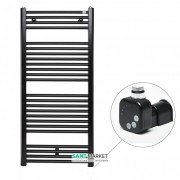 Полотенцесушитель електричний Zehnder Virando з теном HEC прихованого монтажу чорний матовий AB-120-050-9017-HEC-HID