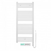 Полотенцесушитель электрический Zehnder Virando с тэном HOTS с проводом белый AB-120-050-9016-HOTS-SC