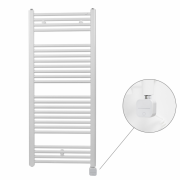 Полотенцесушитель электрический Zehnder Virando с тэном NEX с проводом белый AB-120-050-9016-NEX-SC
