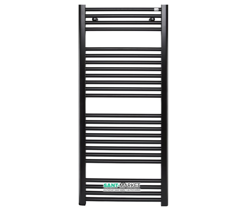 Полотенцесушитель водяной Zehnder Virando для закрытых систем отопления черный матовый AB-120-050-9017