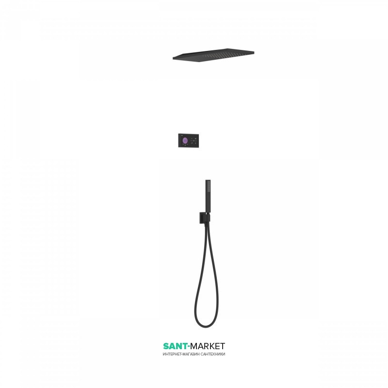 Душова система Tres Shower Technology електронна з термостатом чорний матовий 09288551NM