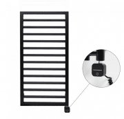 Полотенцесушитель електричний Zehnder Subway Inox з теном Nex з проводом чорний матовий SUBI-100-045-9005-NEX-SC
