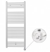 Полотенцесушитель электрический Zehnder Virando с тэном HEC с проводом белый AB-120-050-9016-HEC-SC