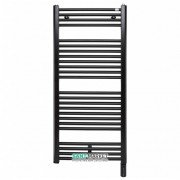 Полотенцесушитель электрический Zehnder Virando с тэном HOTS скрытого монтажа черный матовый AB-120-050-9017-HOTS-HID