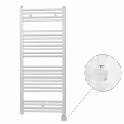 Полотенцесушитель електричний Zehnder Virando з теном NEX з проводом білий AB-120-050-9016-NEX-SC