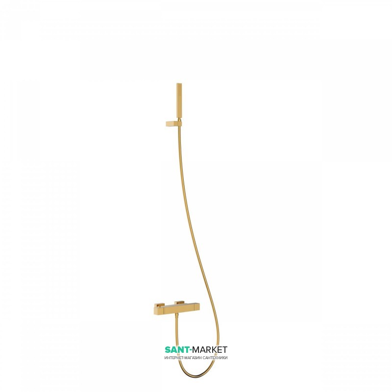 Термостат для ванни Tres Slim colors з каскадним виливом та ручним душем золото 20217409OR