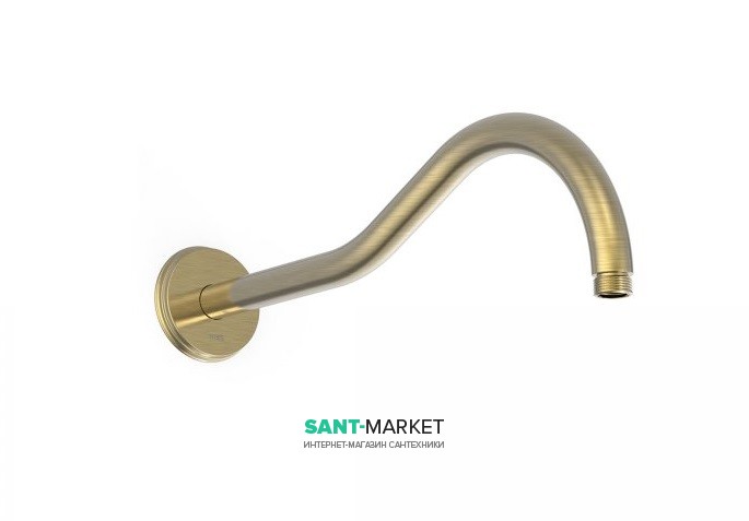 Настенный душевой кронштейн Tres 431 мм состаренная латунь 29933701LV