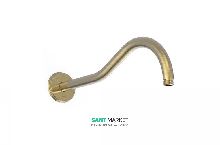 Настінний душовий кронштейн Tres 431 мм зістарена латунь матовий 29933701LM