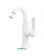 Смеситель для биде Tres Project colors однорычажный с поворотным изливом белый матовый 21122401BM