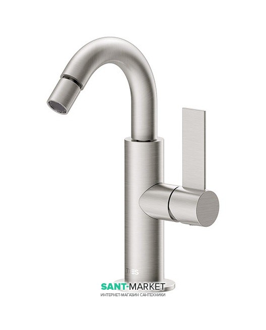 Смеситель для биде Tres Project colors однорычажный с поворотным изливом сталь 21122401AC