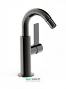 Змішувач для біде Tres Project colors одноважільний з поворотним виливом чорний метал 21122401KM